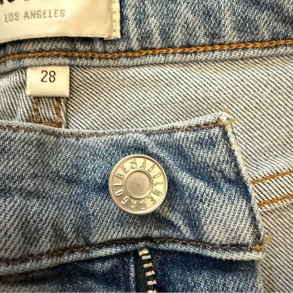 Agolde Women's 28 Willow Mid Rise Slim Crop Jean Denim Classic Straight Stretch